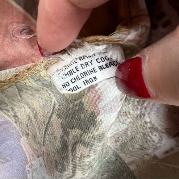 Vintage 70’s Trafalgar Travel Photo Mosaic Print Dagger Collar Disco Club Shirt - Picture 11 of 12